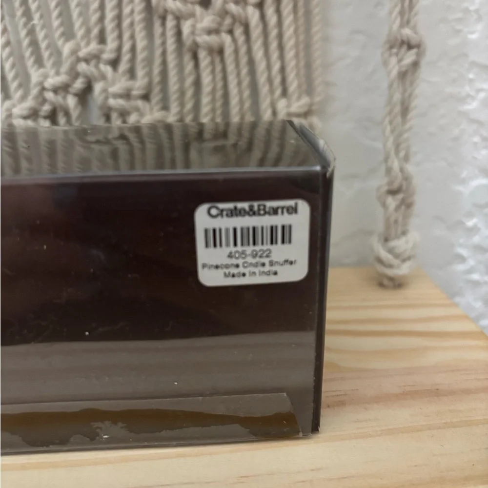 Crate & Barrel Black Metal Pinecone Candle Snuffer 405-922
